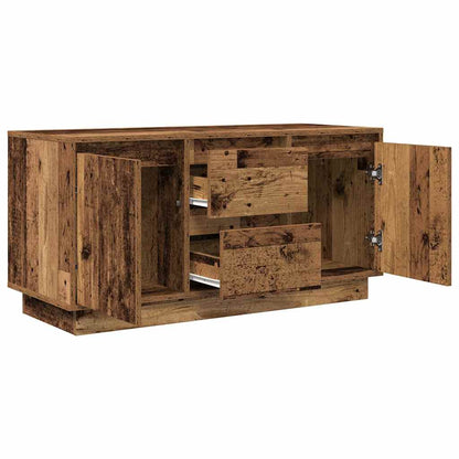 vidaXL TV Cabinet with LED Lights Old Wood 100x41x50 cm