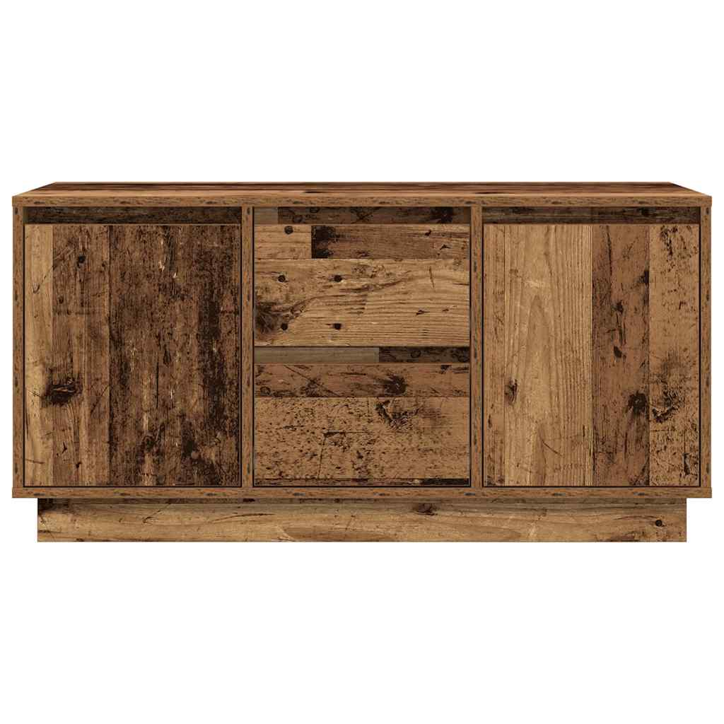 vidaXL TV Cabinet with LED Lights Old Wood 100x41x50 cm