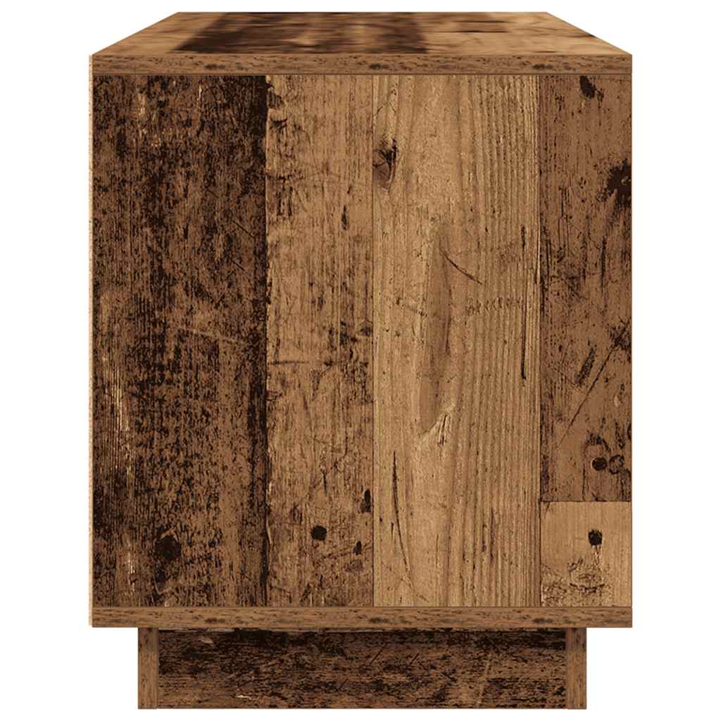 vidaXL TV Cabinet with LED Lights Old Wood 100x41x50 cm