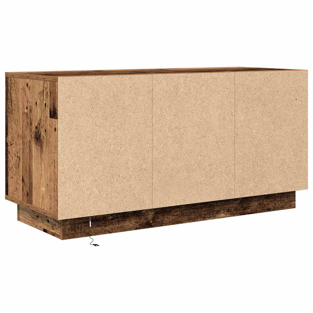 vidaXL TV Cabinet with LED Lights Old Wood 100x41x50 cm