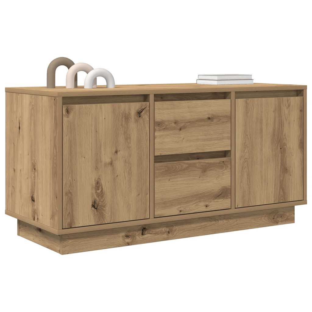 vidaXL TV Cabinet with LED Lights Artisan Oak 100x41x50 cm