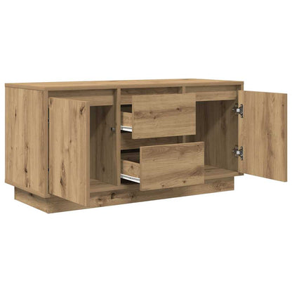 vidaXL TV Cabinet with LED Lights Artisan Oak 100x41x50 cm