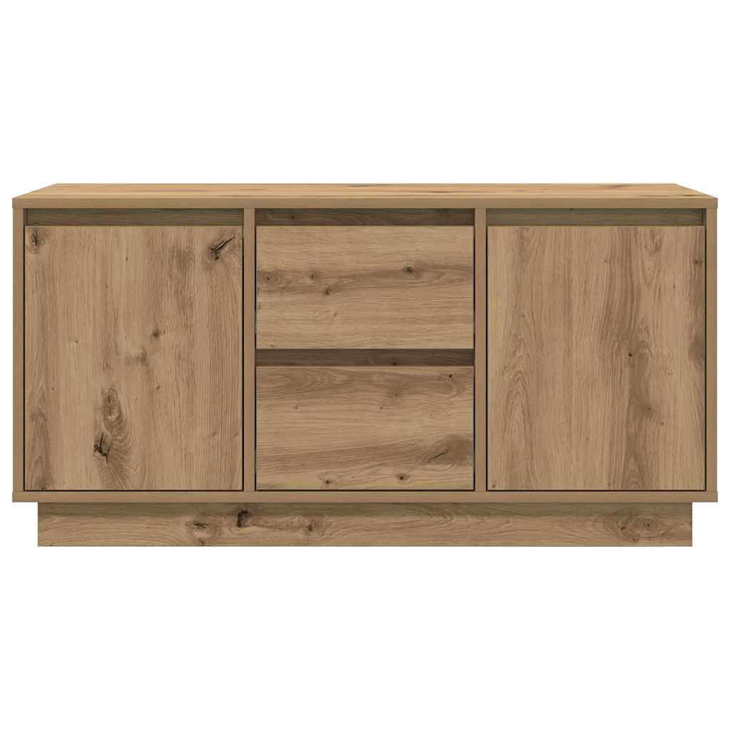 vidaXL TV Cabinet with LED Lights Artisan Oak 100x41x50 cm