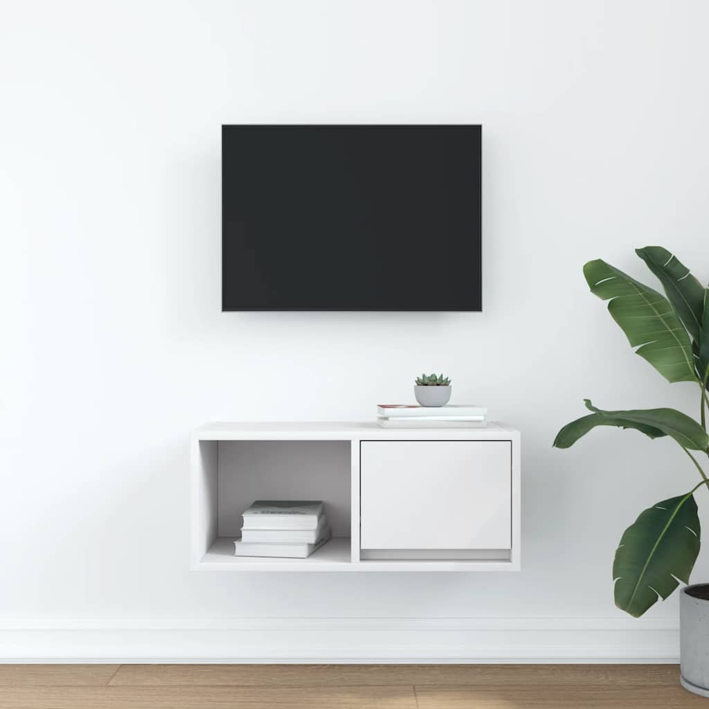 vidaXL TV Cabinet White 60x31x25,5 cm Engineered Wood