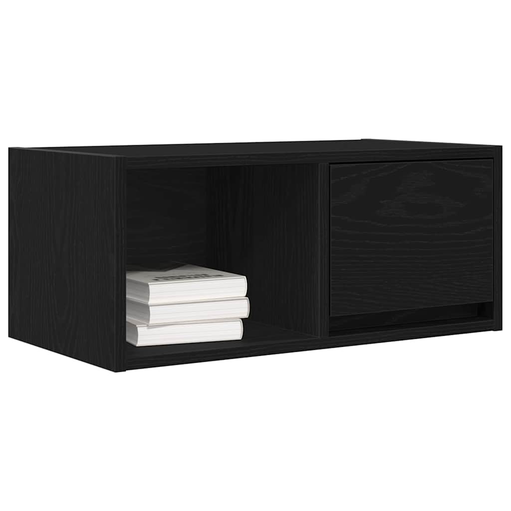 vidaXL TV Cabinet Black Oak 60x31x25.5 cm Engineered Wood
