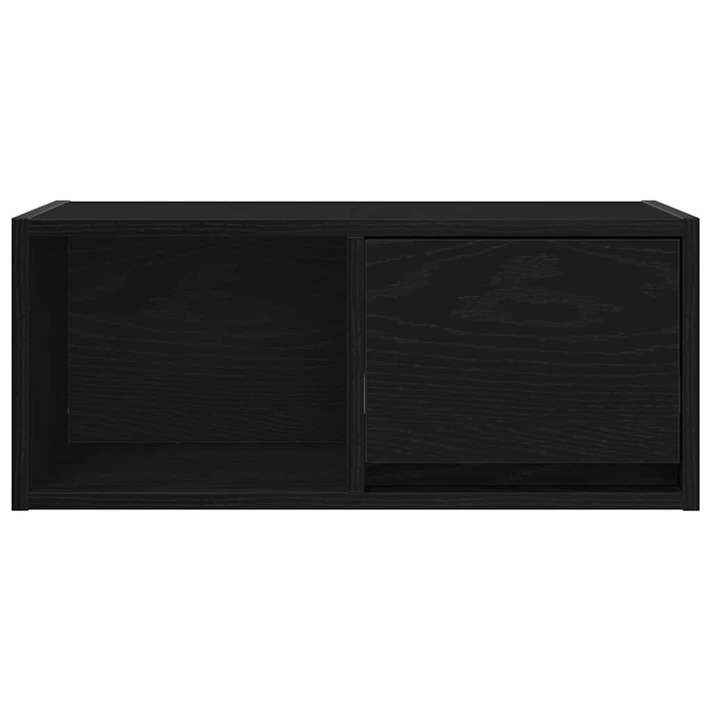 vidaXL TV Cabinet Black Oak 60x31x25.5 cm Engineered Wood