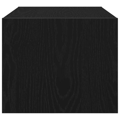 vidaXL TV Cabinet Black Oak 60x31x25.5 cm Engineered Wood