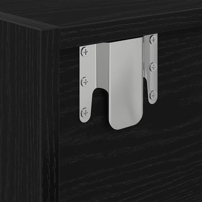 vidaXL TV Cabinet Black Oak 60x31x25.5 cm Engineered Wood