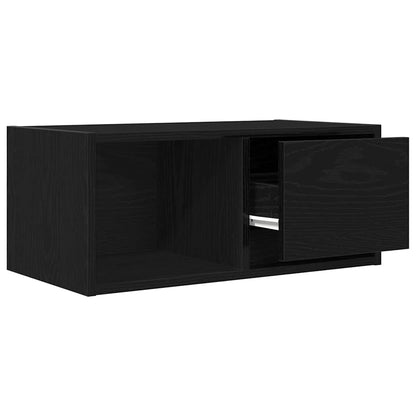 vidaXL TV Cabinets 2 pcs Black Oak 60x31x25.5 cm Engineered Wood