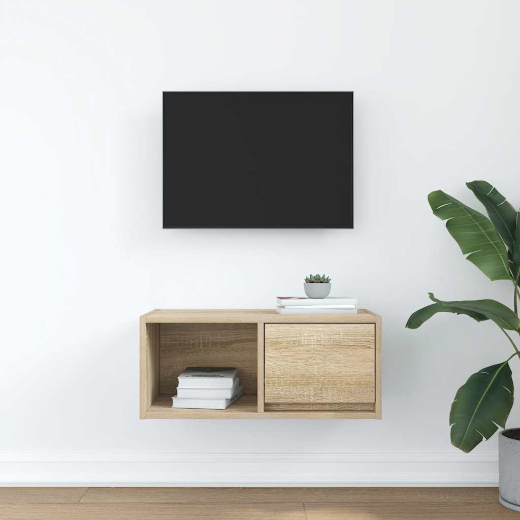 vidaXL TV Cabinet Sonoma Oak 60x31x25.5 cm Engineered Wood