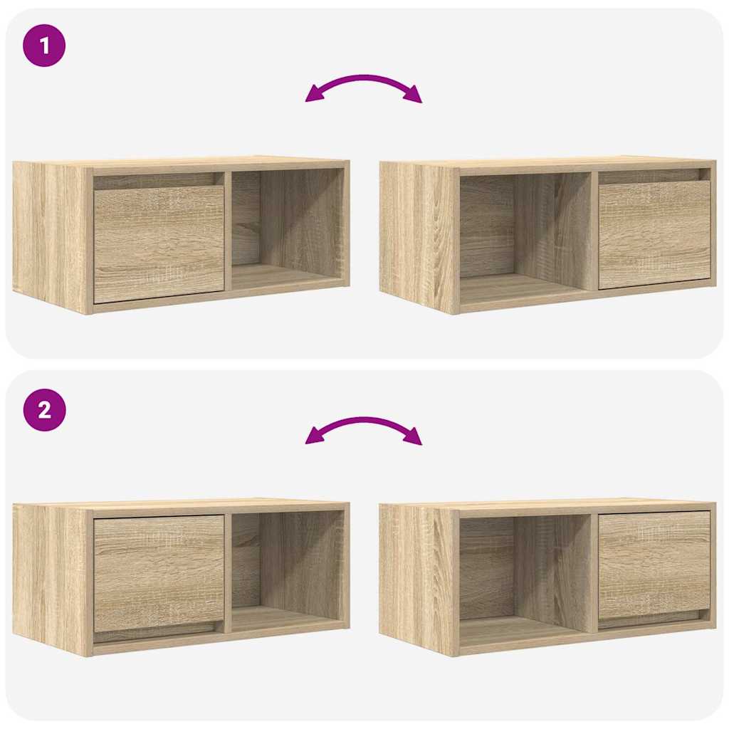 vidaXL TV Cabinet Sonoma Oak 60x31x25.5 cm Engineered Wood
