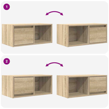 vidaXL TV Cabinet Sonoma Oak 60x31x25.5 cm Engineered Wood