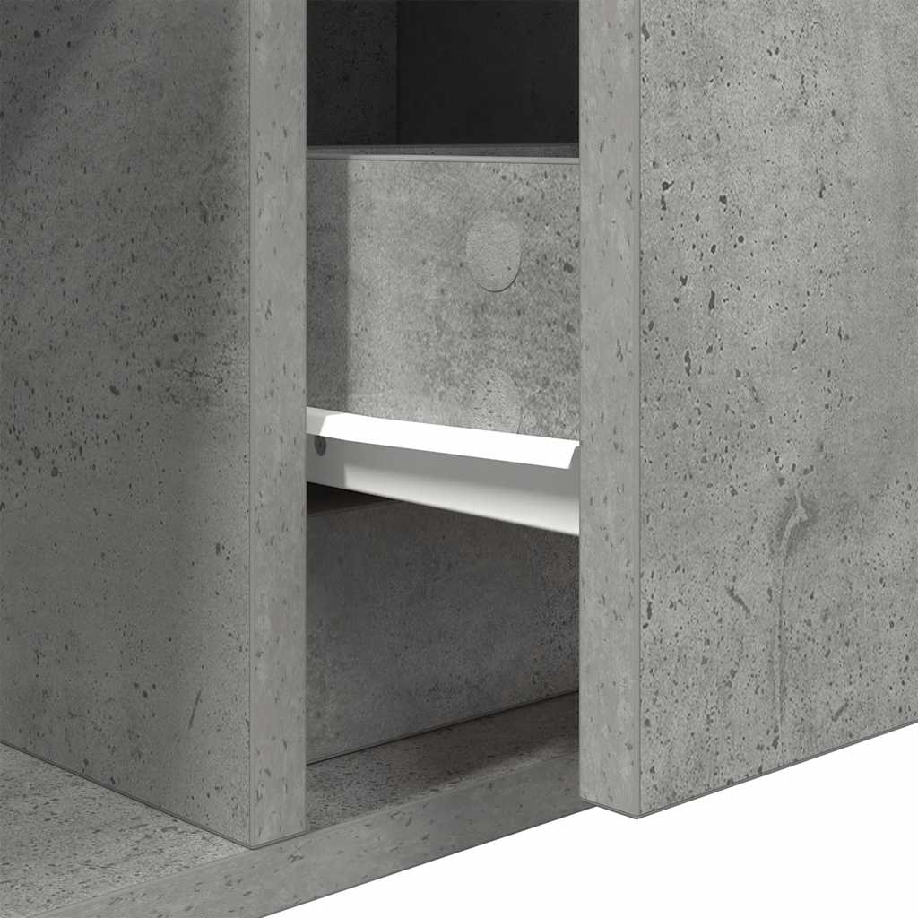 vidaXL TV Cabinets 2 pcs Concrete Grey 60x31x25,5 cm Engineered Wood