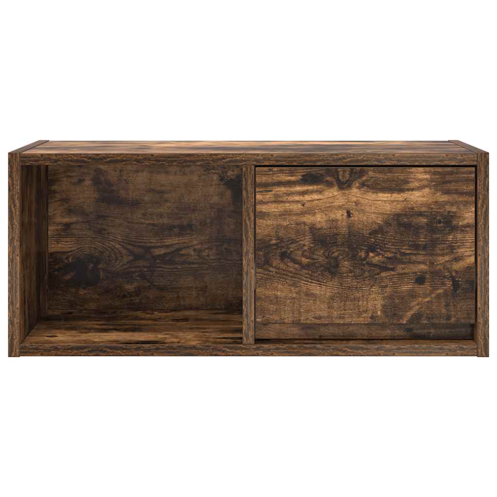 vidaXL TV Cabinet Smoked Oak 60x31x25.5 cm Engineered Wood