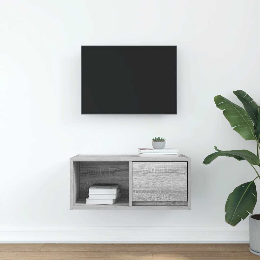 vidaXL TV Cabinet Grey Sonoma 60x31x25.5 cm Engineered Wood