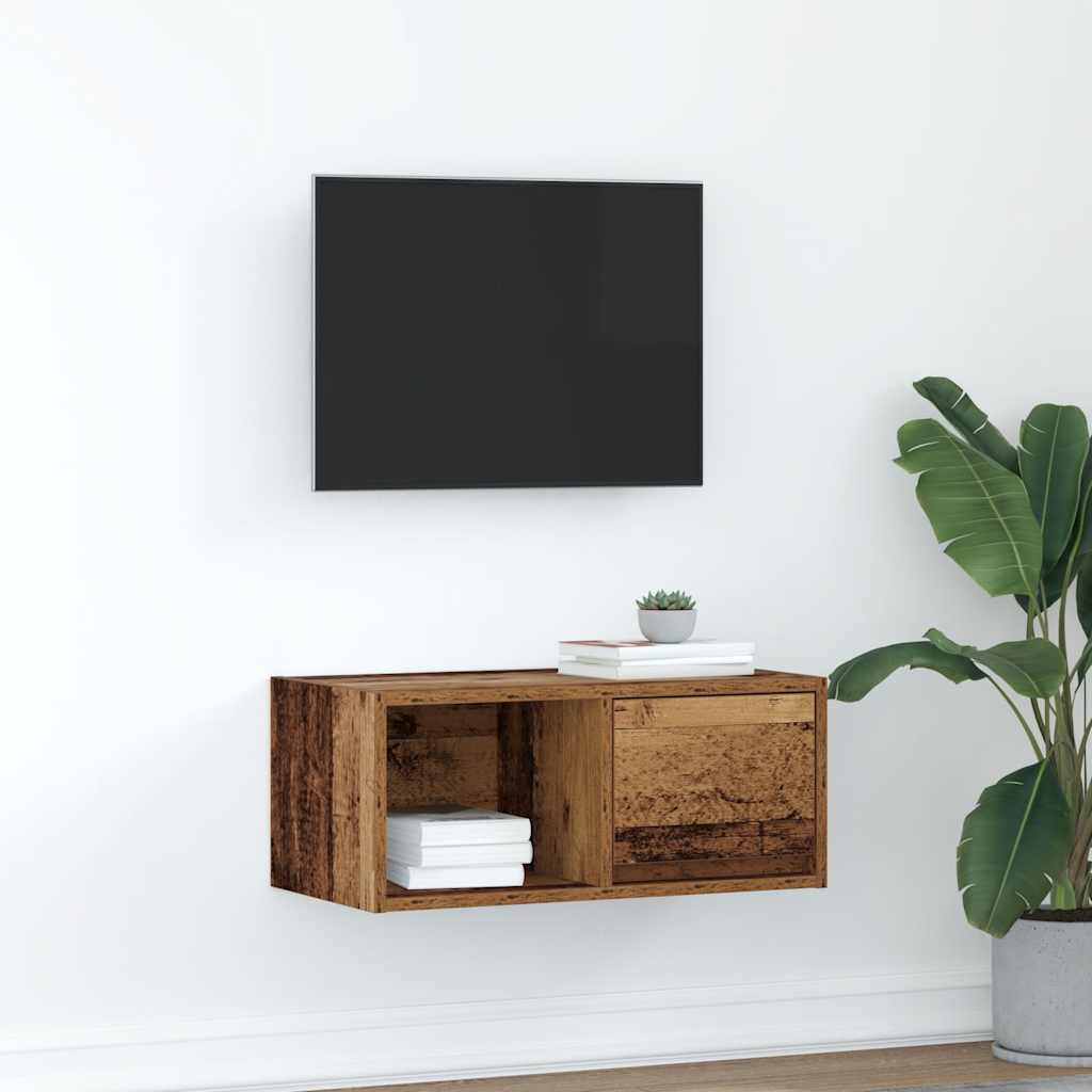 vidaXL TV Cabinet Old Wood 60x31x25.5 cm Engineered Wood