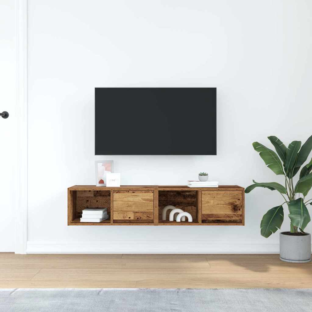 vidaXL TV Cabinets 2 pcs Old Wood 60x31x25.5 cm Engineered Wood