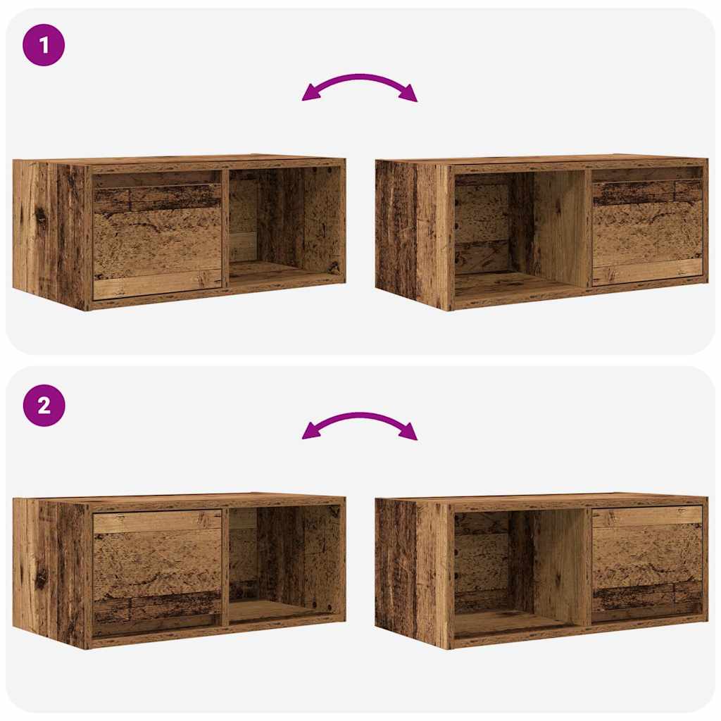 vidaXL TV Cabinets 2 pcs Old Wood 60x31x25.5 cm Engineered Wood