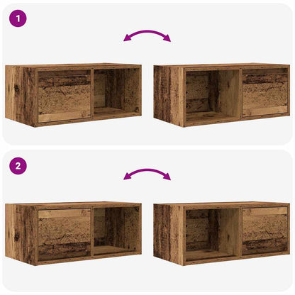 vidaXL TV Cabinets 2 pcs Old Wood 60x31x25.5 cm Engineered Wood