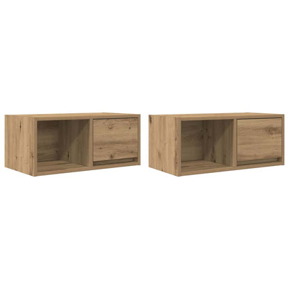 vidaXL TV Cabinets 2 pcs Artisan Oak 60x31x25.5 cm Engineered Wood