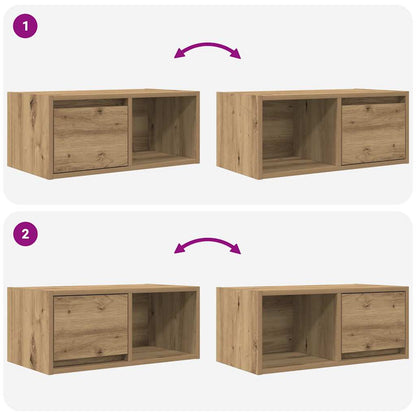 vidaXL TV Cabinets 2 pcs Artisan Oak 60x31x25.5 cm Engineered Wood