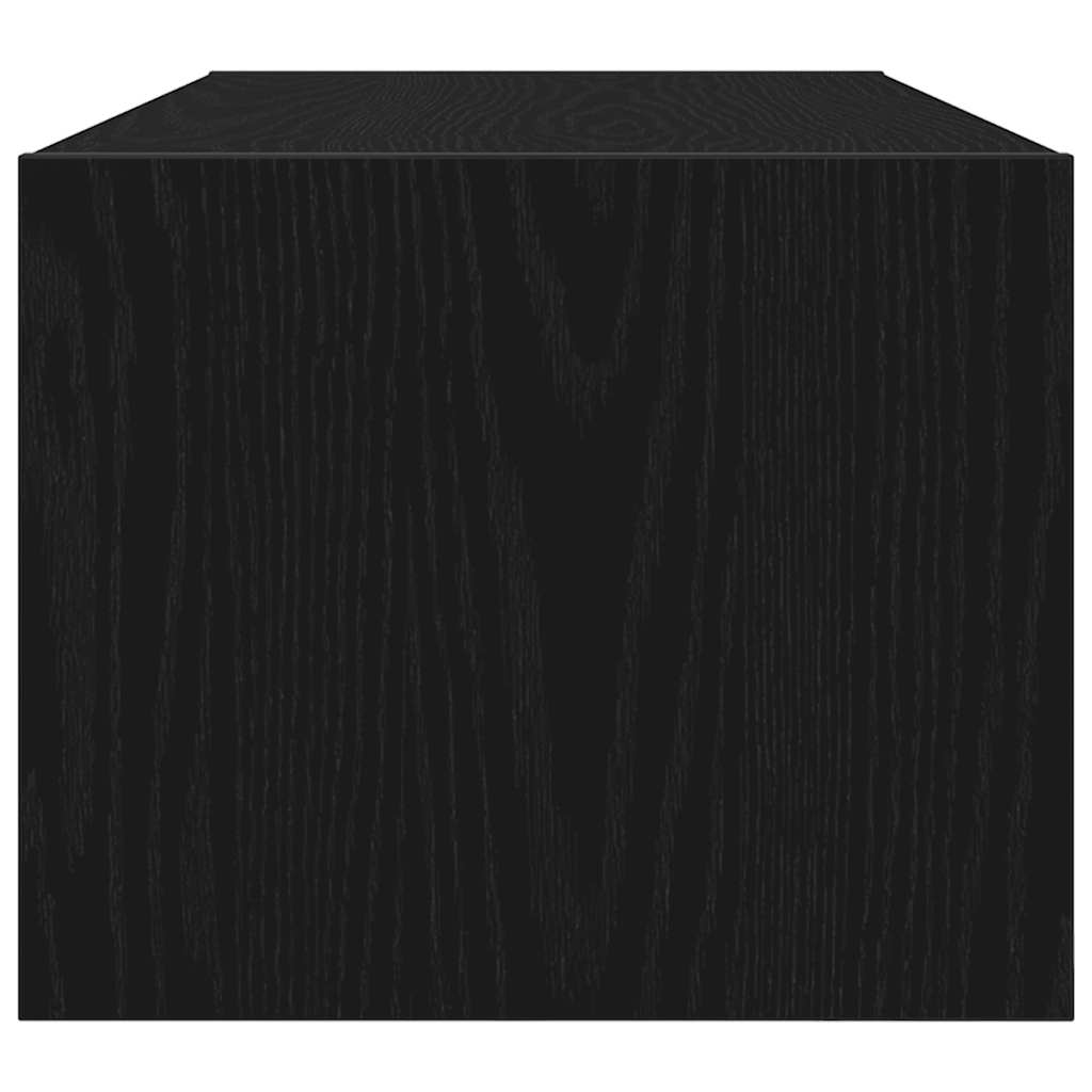 vidaXL TV Cabinet Black Oak 80x31x25.5 cm Engineered Wood
