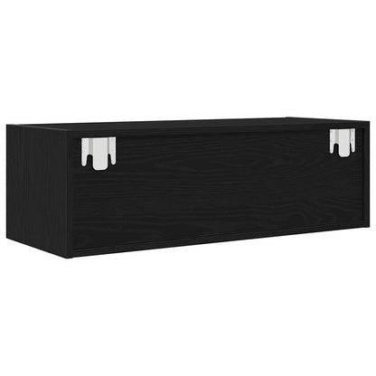 vidaXL TV Cabinet Black Oak 80x31x25.5 cm Engineered Wood