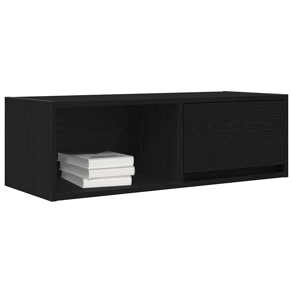 vidaXL TV Cabinets 2 pcs Black Oak 80x31x25.5 cm Engineered Wood