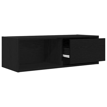 vidaXL TV Cabinets 2 pcs Black Oak 80x31x25.5 cm Engineered Wood