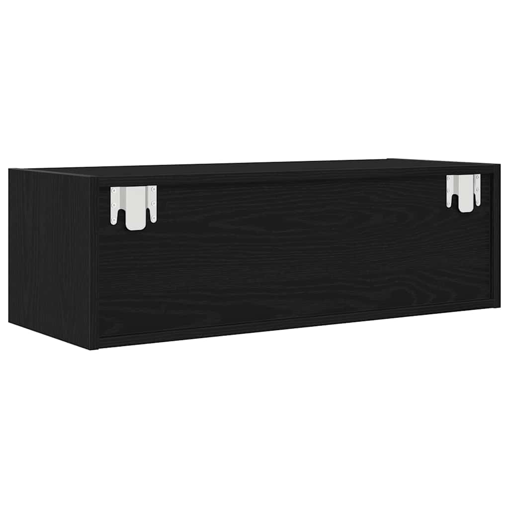 vidaXL TV Cabinets 2 pcs Black Oak 80x31x25.5 cm Engineered Wood