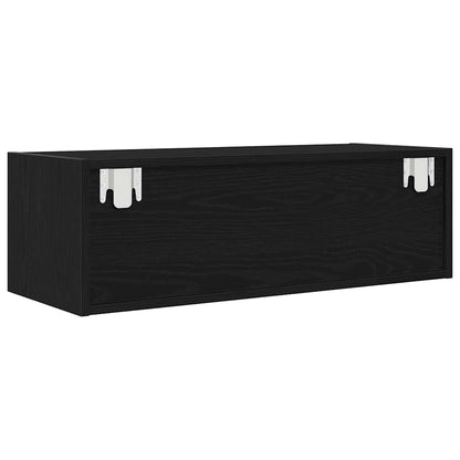 vidaXL TV Cabinets 2 pcs Black Oak 80x31x25.5 cm Engineered Wood
