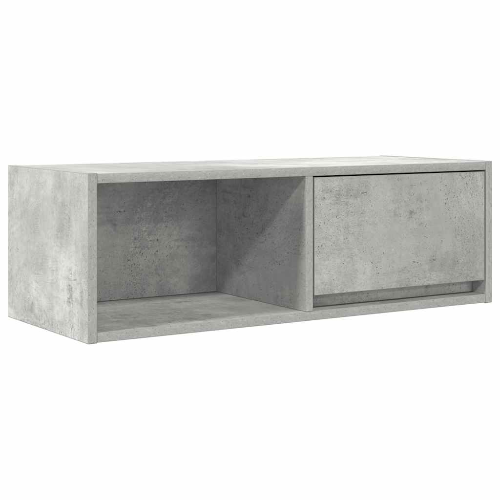 vidaXL TV Cabinet Concrete Grey 80x31x25,5 cm Engineered Wood