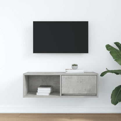 vidaXL TV Cabinet Concrete Grey 80x31x25,5 cm Engineered Wood