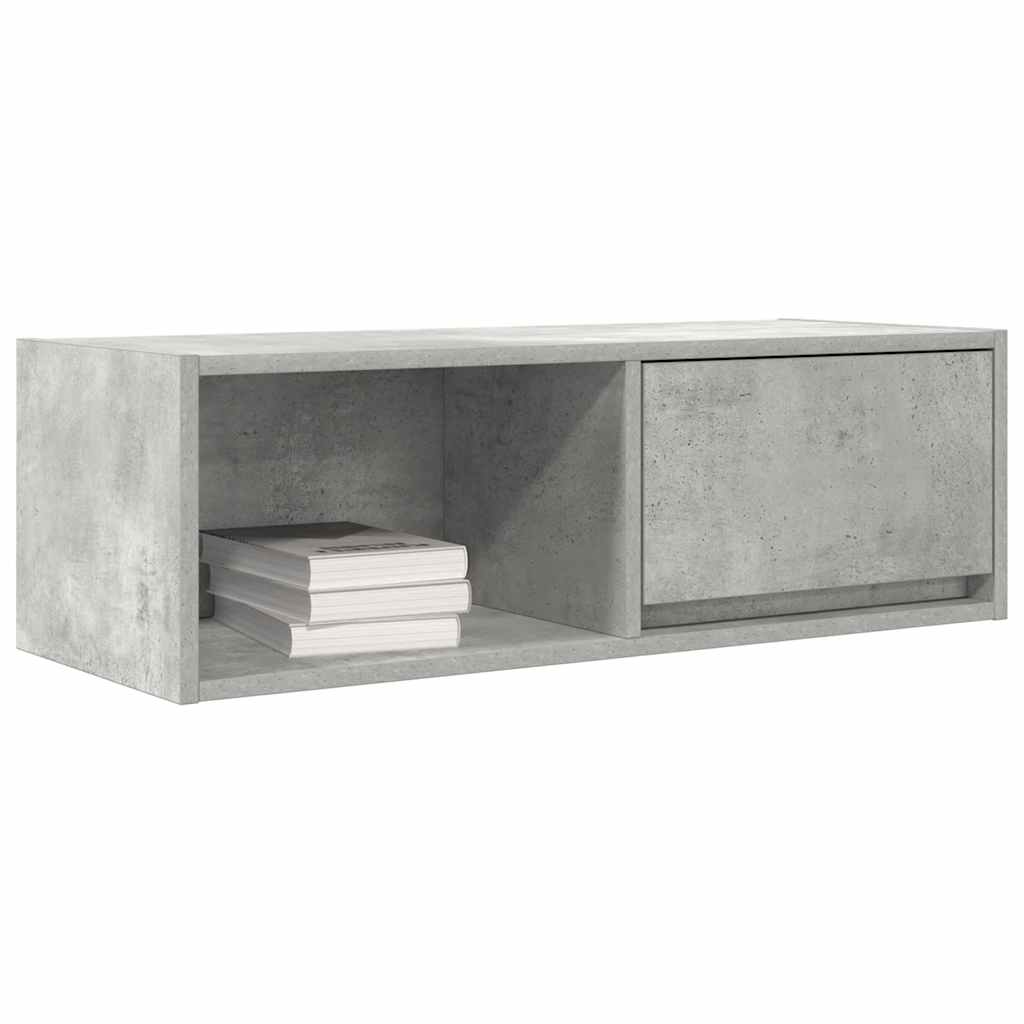 vidaXL TV Cabinet Concrete Grey 80x31x25.5 cm Engineered Wood