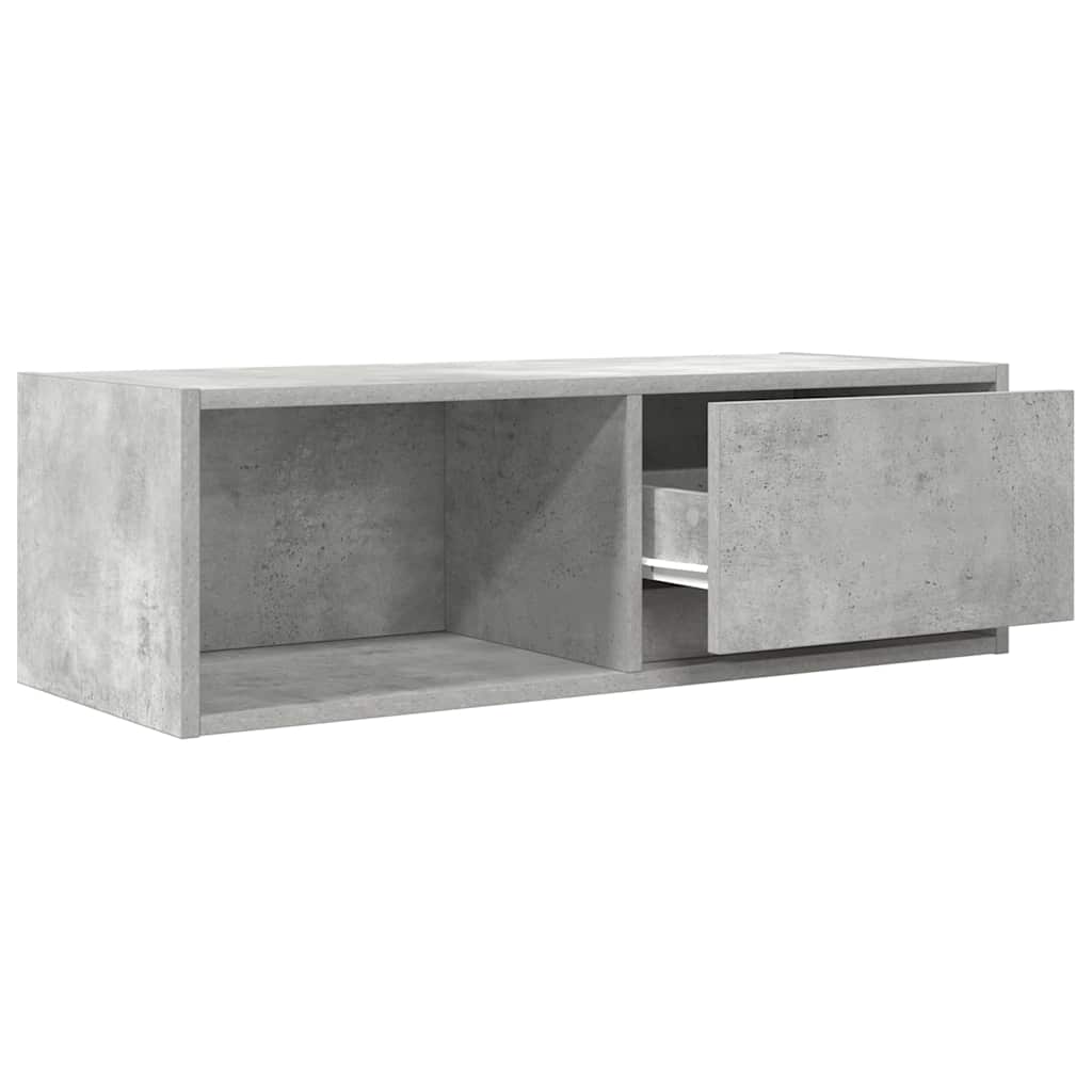 vidaXL TV Cabinet Concrete Grey 80x31x25.5 cm Engineered Wood