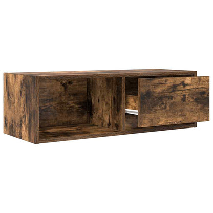 vidaXL TV Cabinet Smoked Oak 80x31x25.5 cm Engineered Wood