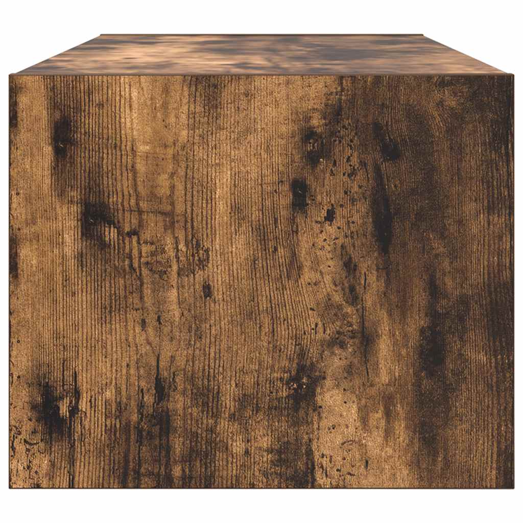 vidaXL TV Cabinet Smoked Oak 80x31x25.5 cm Engineered Wood