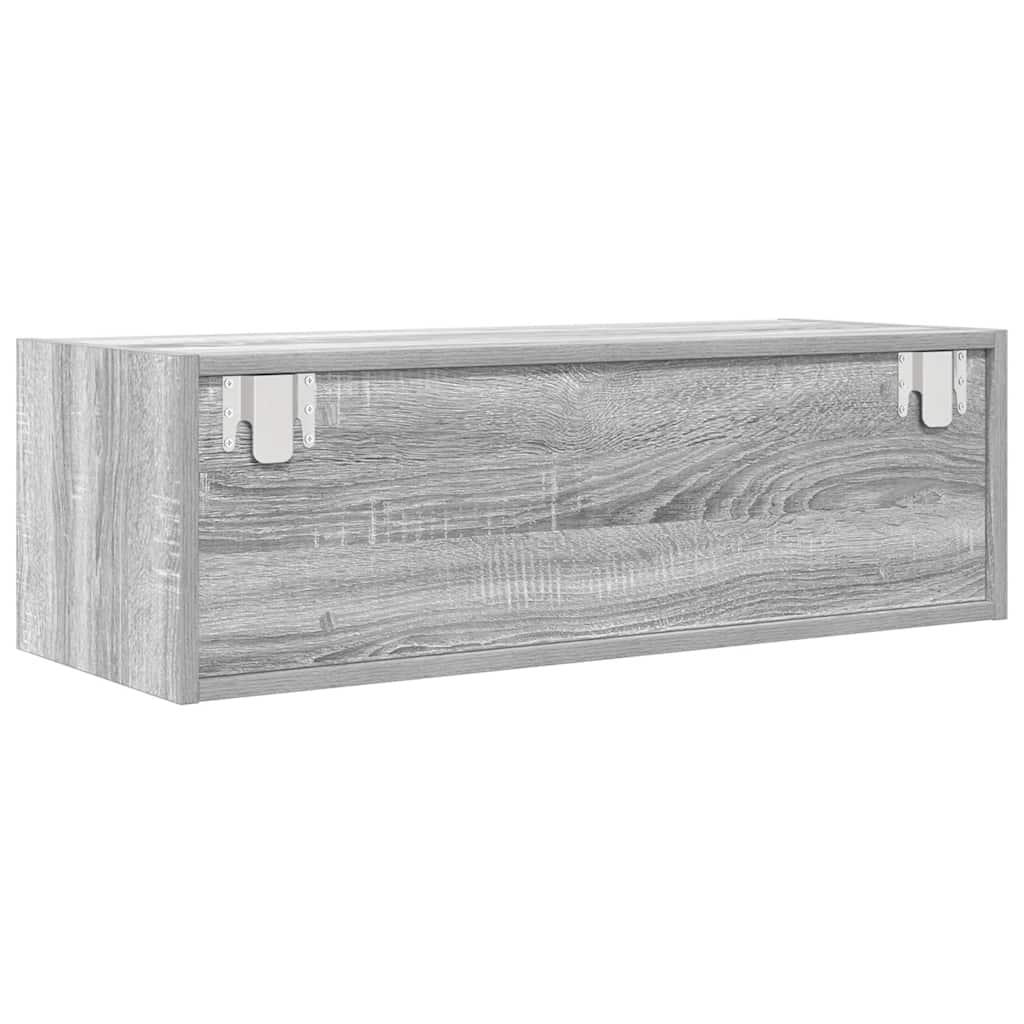 vidaXL TV Cabinet Grey Sonoma 80x31x25.5 cm Engineered Wood