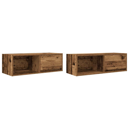vidaXL TV Cabinets 2 pcs Old Wood 80x31x25.5 cm Engineered Wood