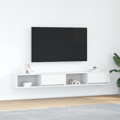 vidaXL TV Cabinets 2 pcs White 100x31x25.5 cm Engineered Wood
