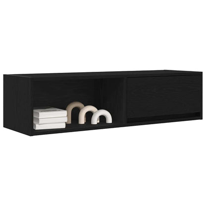 vidaXL TV Cabinets 2 pcs Black Oak 100x31x25,5 cm Engineered Wood