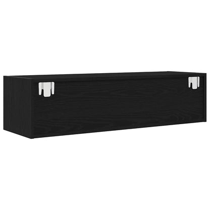 vidaXL TV Cabinets 2 pcs Black Oak 100x31x25,5 cm Engineered Wood
