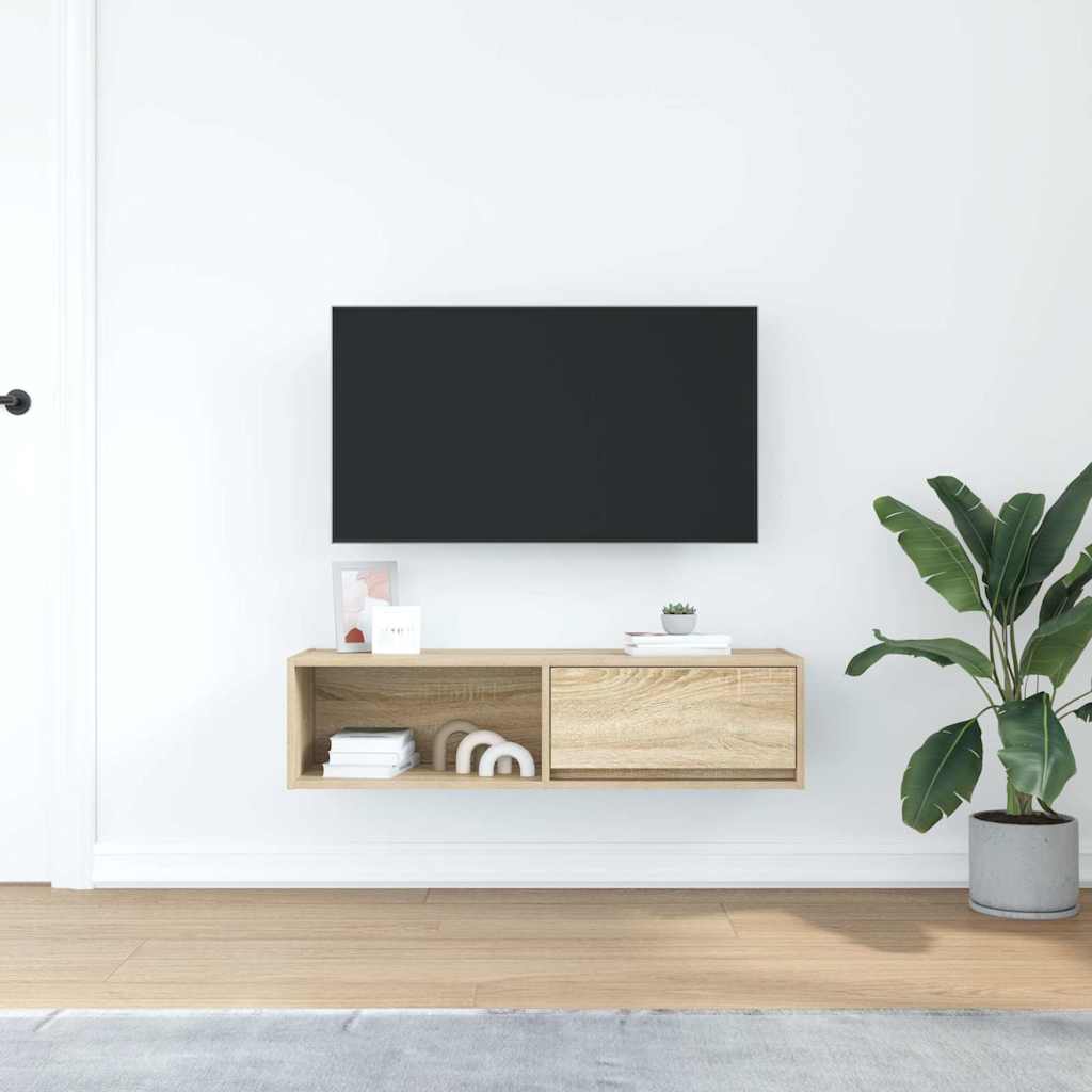 vidaXL TV Cabinet Sonoma Oak 100x31x25.5 cm Engineered Wood