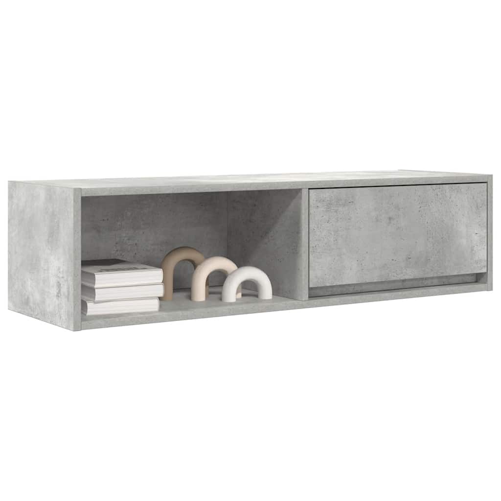 vidaXL TV Cabinet Concrete Grey 100x31x25.5 cm Engineered Wood