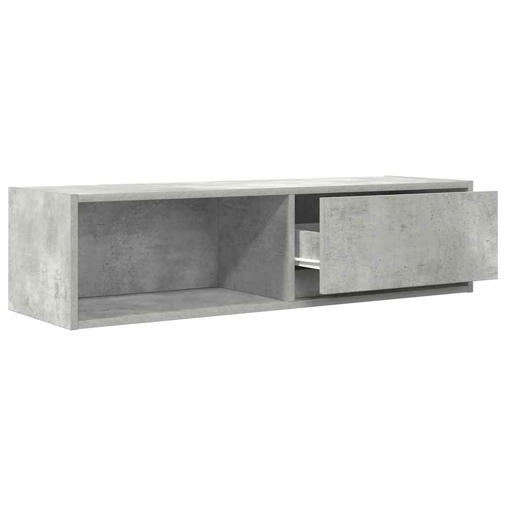 vidaXL TV Cabinet Concrete Grey 100x31x25.5 cm Engineered Wood