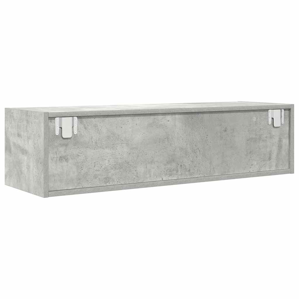 vidaXL TV Cabinet Concrete Grey 100x31x25.5 cm Engineered Wood