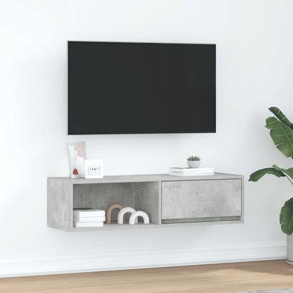 vidaXL TV Cabinet Concrete Grey 100x31x25.5 cm Engineered Wood