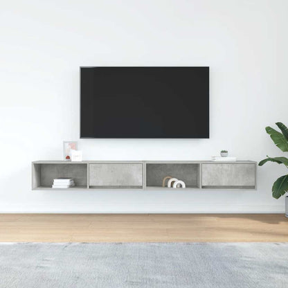 vidaXL TV Cabinets 2 pcs Concrete Grey 100x31x25.5 cm Engineered Wood