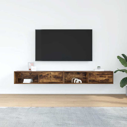 vidaXL TV Cabinets 2 pcs Smoked Oak 100x31x25.5 cm Engineered Wood