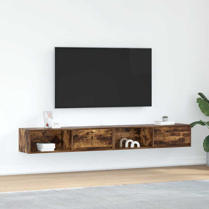vidaXL TV Cabinets 2 pcs Smoked Oak 100x31x25.5 cm Engineered Wood
